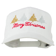 Merry Christmas Trees Embroidered Cap