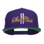 Ski Club Embroidered Snapback Cap