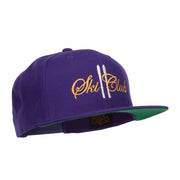 Ski Club Embroidered Snapback Cap