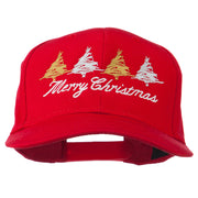 Merry Christmas Trees Embroidered Cap