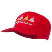 Merry Christmas Trees Embroidered Cap