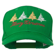 Merry Christmas Trees Embroidered Cap