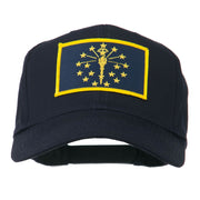 State of Indiana Embroidered Patch Cap