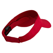 Sailboat Patched Cotton Twill Sun Visor - Red OSFM