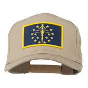 State of Indiana Embroidered Patch Cap