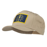 State of Indiana Embroidered Patch Cap