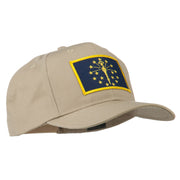 State of Indiana Embroidered Patch Cap