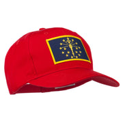 State of Indiana Embroidered Patch Cap