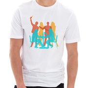 Silhouette Party Graphic Design Unisex Ring Spun Jersey Cotton Short Sleeve Premium T-Shirt