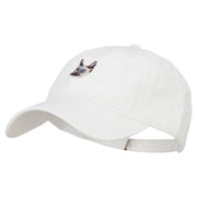 Siamese Cat Embroidered Washed Cotton Twill Cap