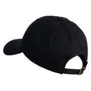 Ginkgo Embroidered Dad Style Unstructured Low Profile 6 panel Cotton Cap - Black OSFM