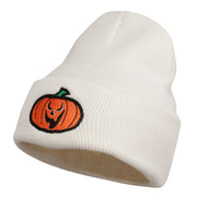 Halloween Scary Jack o Lantern Embroidered Long Beanie