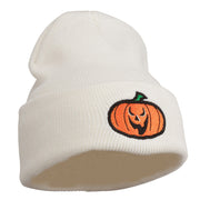 Halloween Scary Jack o Lantern Embroidered Long Beanie