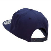 Saturn Silhouette Embroidered Wool Blend Cap