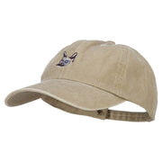 Siamese Cat Embroidered Washed Cotton Twill Cap