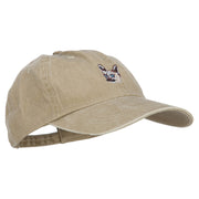 Siamese Cat Embroidered Washed Cotton Twill Cap