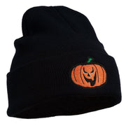 Halloween Scary Jack o Lantern Embroidered Long Beanie