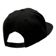 Saturn Silhouette Embroidered Wool Blend Cap