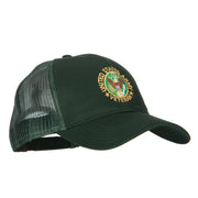 US Army Veteran Circle Embroidered Solid Cotton Mesh Pro Cap