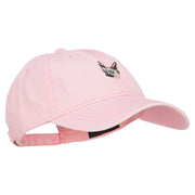 Siamese Cat Embroidered Washed Cotton Twill Cap