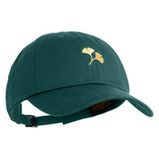 Ginkgo Embroidered Dad Style Unstructured Low Profile 6 panel Cotton Cap - Spruce OSFM