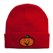 Halloween Scary Jack o Lantern Embroidered Long Beanie