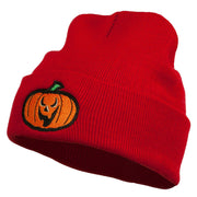 Halloween Scary Jack o Lantern Embroidered Long Beanie