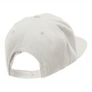 Saturn Silhouette Embroidered Wool Blend Cap