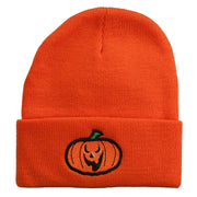 Halloween Scary Jack o Lantern Embroidered Long Beanie