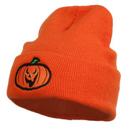 Halloween Scary Jack o Lantern Embroidered Long Beanie