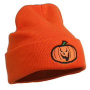 Halloween Scary Jack o Lantern Embroidered Long Beanie