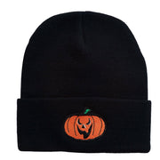 Halloween Scary Jack o Lantern Embroidered Long Beanie