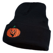 Halloween Scary Jack o Lantern Embroidered Long Beanie