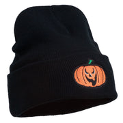 Halloween Scary Jack o Lantern Embroidered Long Beanie