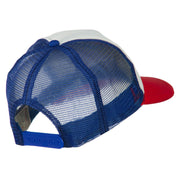 Smile Face Embroidered Foam Mesh Back Cap