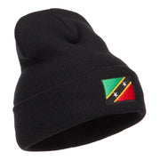 Saint Kitts and Nevis Flag Embroidered Long Beanie