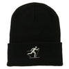 Ski Team Logo Embroidered Long Knit Beanie