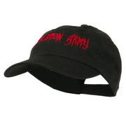 Halloween Skeleton Army Embroidered Low Profile Washed Cap