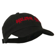 Halloween Skeleton Army Embroidered Low Profile Washed Cap