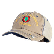 U.S. Army 24th Infantry Division Embroidered Low Profile Special Cotton Mesh Cap - Khaki OSFM