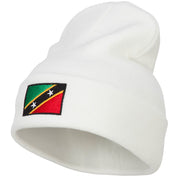 Saint Kitts and Nevis Flag Embroidered Long Beanie