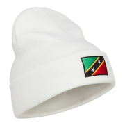 Saint Kitts and Nevis Flag Embroidered Long Beanie