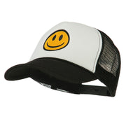 Smile Face Embroidered Foam Mesh Back Cap