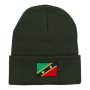 Saint Kitts and Nevis Flag Embroidered Long Beanie