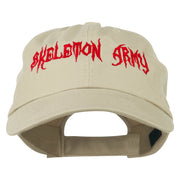 Halloween Skeleton Army Embroidered Low Profile Washed Cap