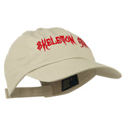 Halloween Skeleton Army Embroidered Low Profile Washed Cap