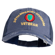 U.S. Army 24th Infantry Division Embroidered Low Profile Special Cotton Mesh Cap - Navy OSFM