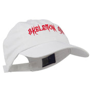 Halloween Skeleton Army Embroidered Low Profile Washed Cap