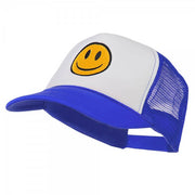 Smile Face Embroidered Foam Mesh Back Cap