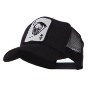 Skull and Choppers Embroidered Military Patched Mesh Cap